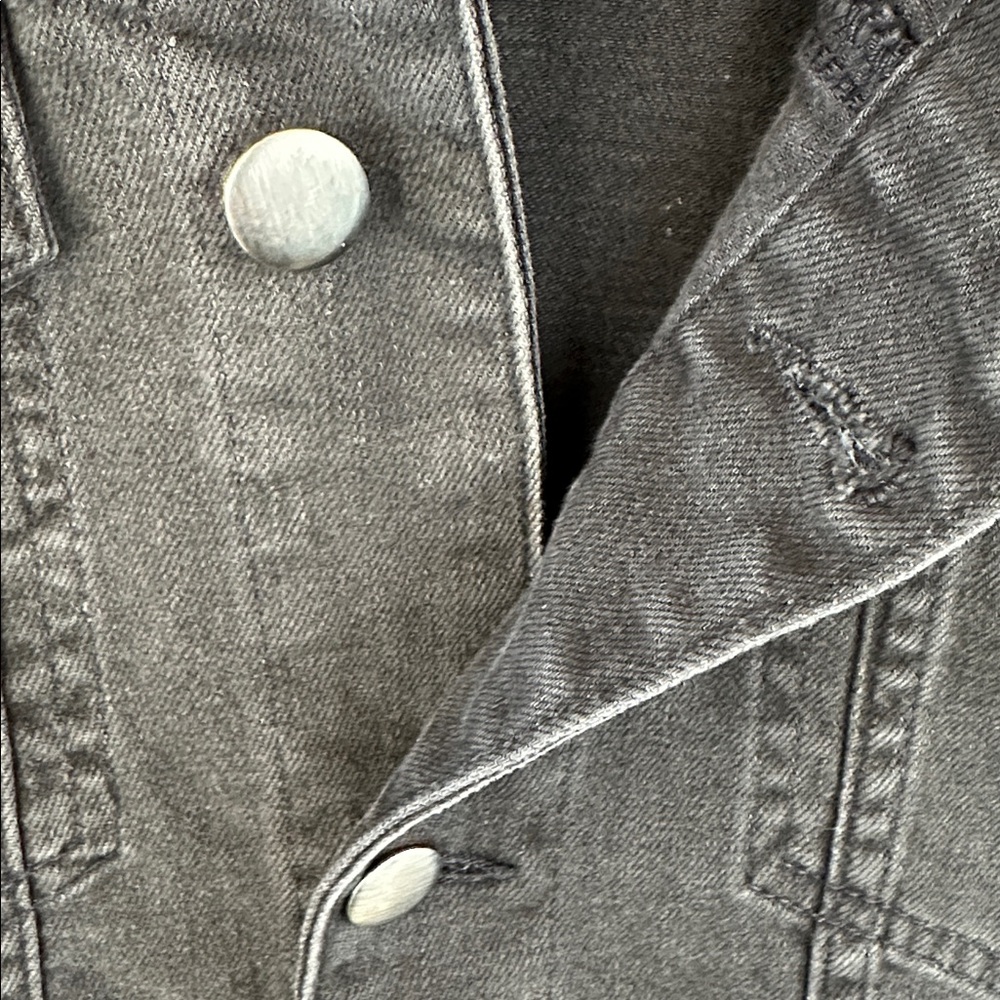 NWT Frame Heritage Denim Trucker Jacket Size XL Faded Black - Picture 9 of 9